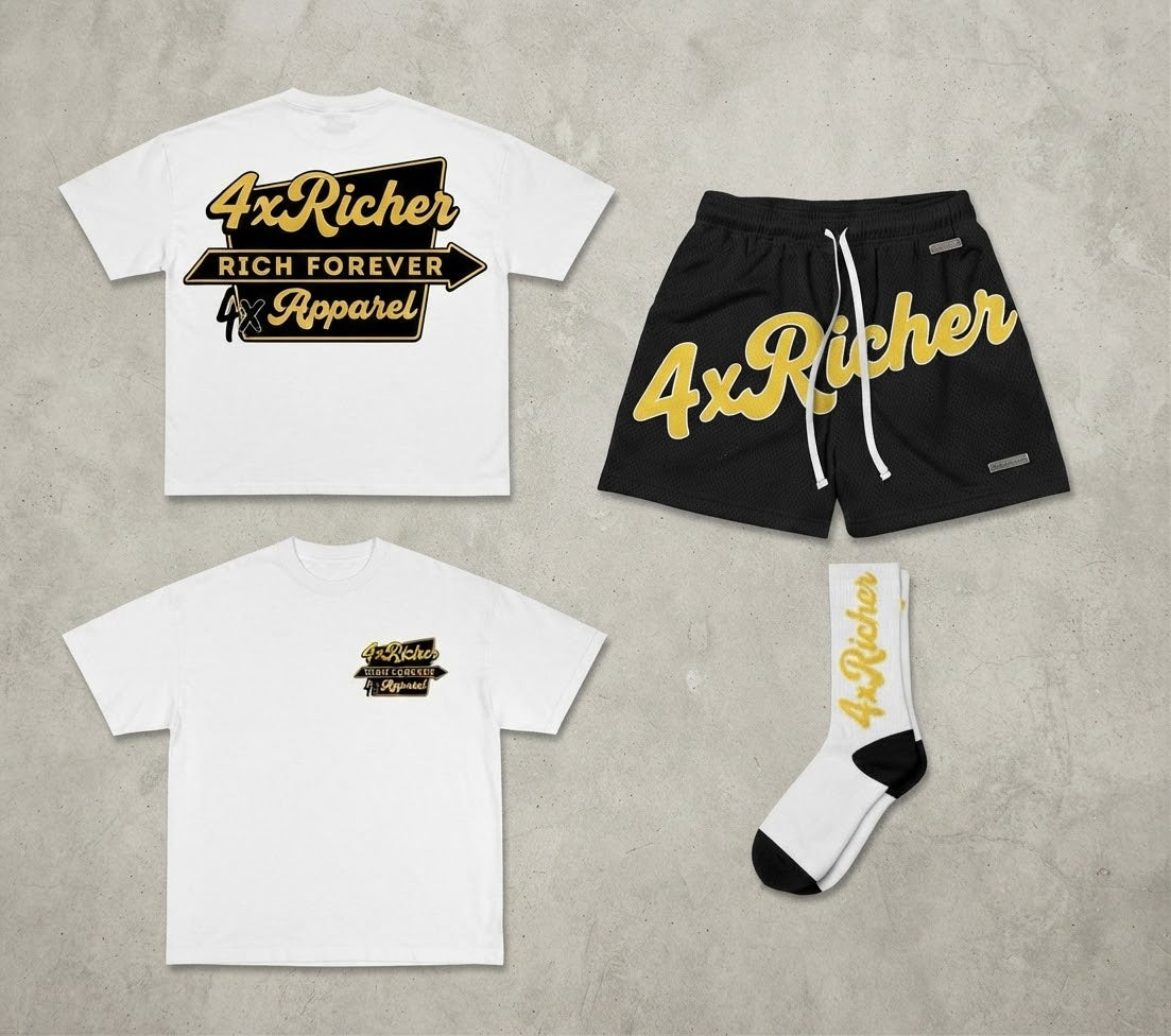 4xRicher “Rich Forever” Black & Yellow