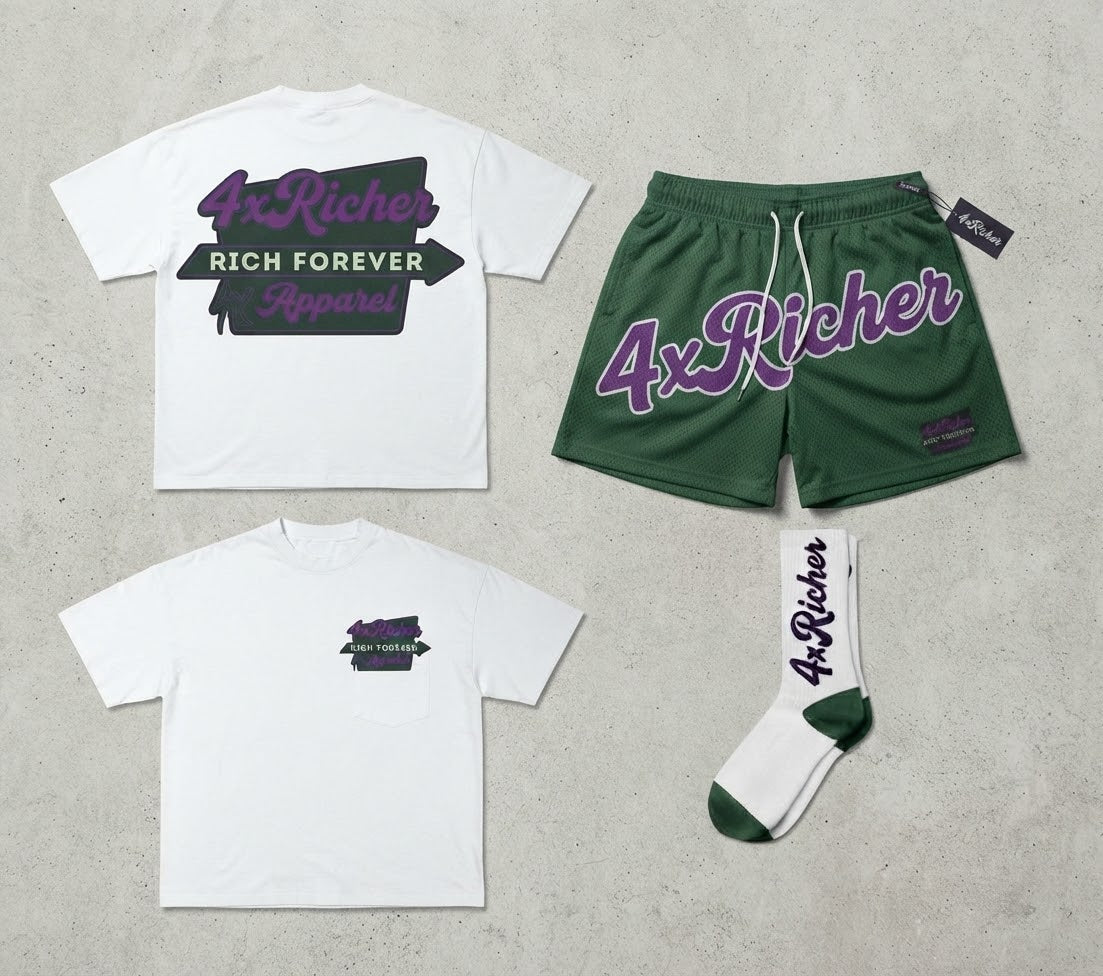 4xRicher “Forever Rich” Green & Purple
