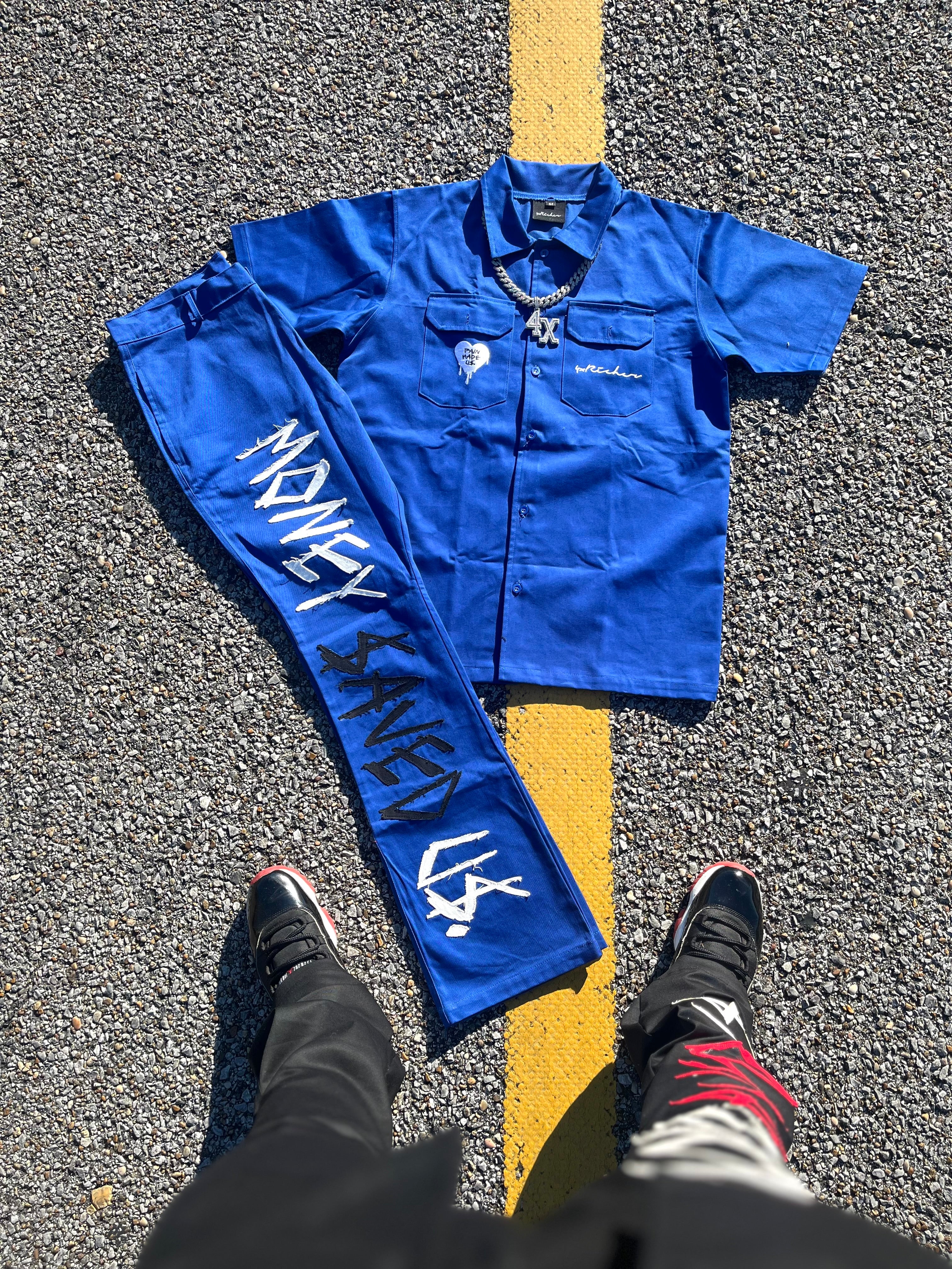 MONEY $AVED U$ (Royal Blue)