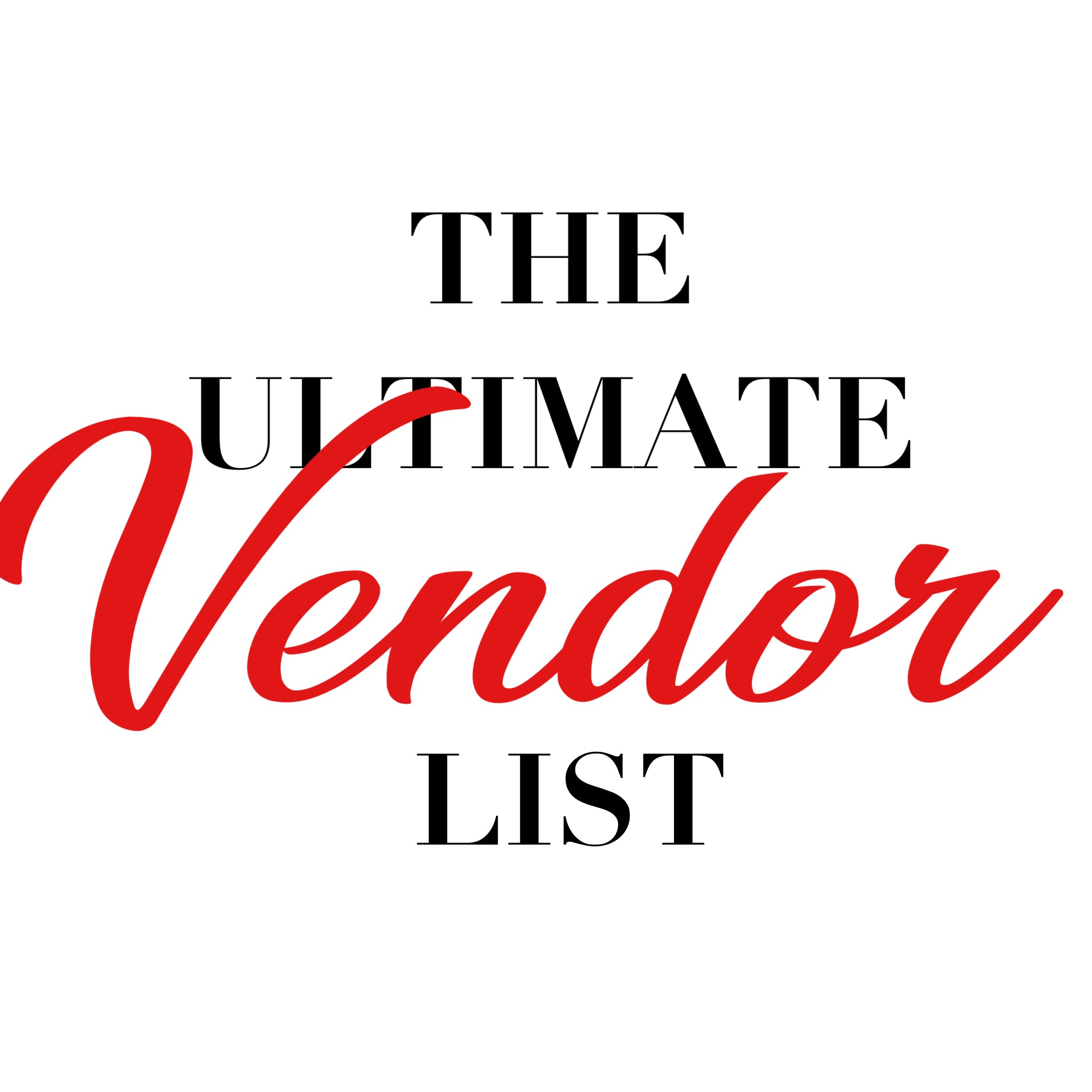 ULTIMATE  HIGH QUALITY VENDOR LIST W/GRAPHIC  DESIGNERS